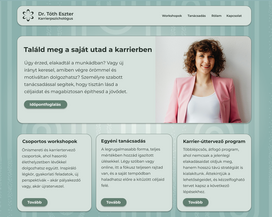 Webdesign terv, Figmában készítettem.