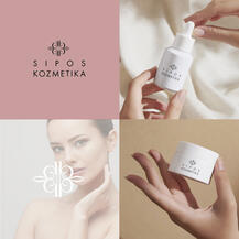 Mini arculat kozmetika számára, mockup elemekkel.